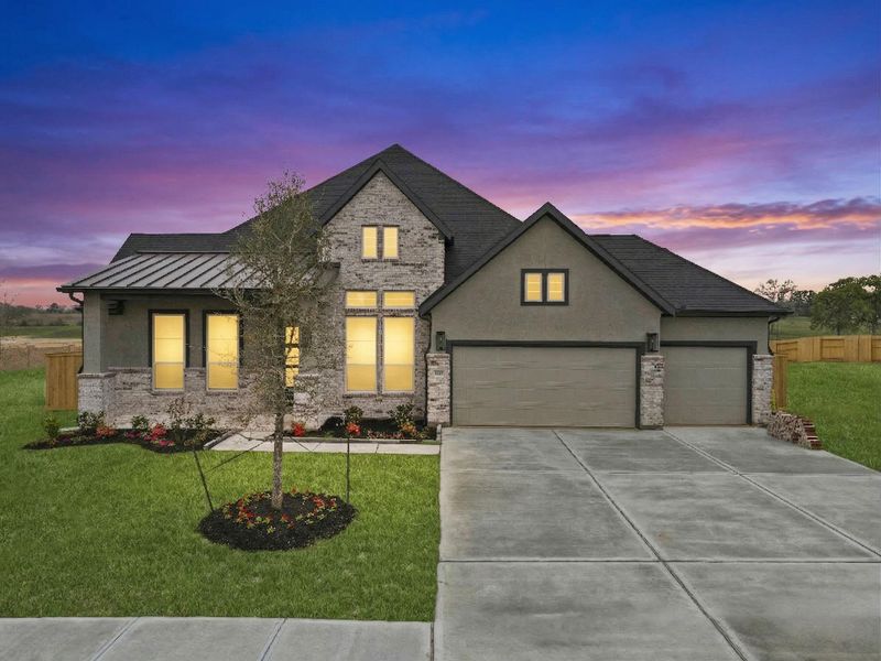 Front exterior of a new home in Briarley, Montgomery, TX, highlighting curb appeal (Image 22).