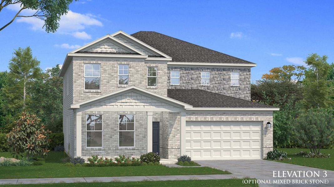 Representative exterior photo of a completed home built from the Wynwood by DRB Homes in Burchwood, Stockbridge, GA (Image 24).