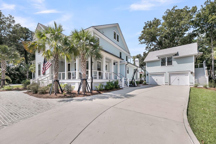 Front exterior of a new home in , Mount Pleasant, SC, highlighting curb appeal (Image 19). Front exterior of a new home in , Mount Pleasant, SC, highlighting curb appeal (Image 19).