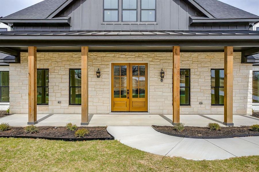 Exterior details and patio area of a home in , Poolville (Image 3). Exterior details and patio area of a home in , Poolville (Image 3).
