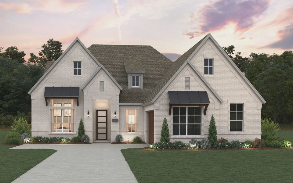 Representative exterior photo of a completed home built from the Springport II by Chesmar Homes in The Grove Frisco, Frisco, TX (Image 4).