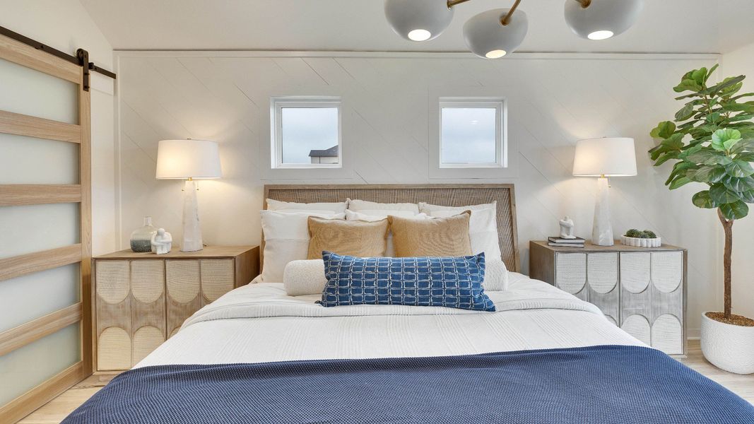 Representative furnished interior of a home built from the Meyerson by DRB Homes in Infinity Square, Kyle (Image 24).