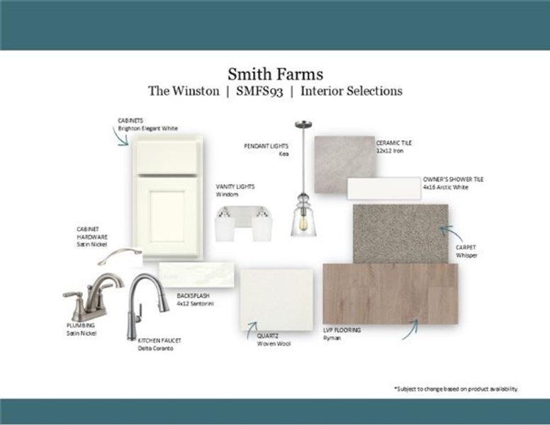 Sample of building materials used in homes in Smith Farms, Murfreesboro (Image 42).