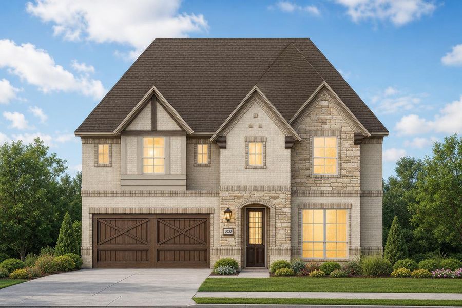 Representative exterior photo of a completed home built from the Grand Heritage by Grand Homes in Grand Oaks, Celina, TX (Image 20).