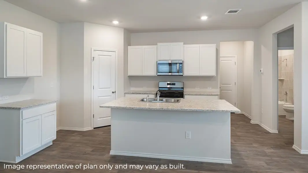 Furnished interior view inside a new home in Hunters Ranch, San Antonio (Image 4).