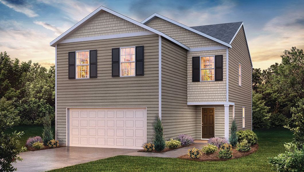 Front exterior of a new home in Stanton, Richburg, SC, highlighting curb appeal (Image 1). Front exterior of a new home in Stanton, Richburg, SC, highlighting curb appeal (Image 1).