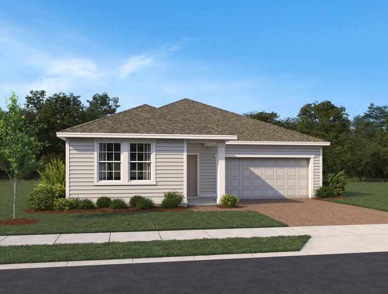 Representative exterior photo of a completed home built from the Douglas II by Ashton Woods in Ardisia Park Traditional, New Smyrna Beach, FL (Image 2).