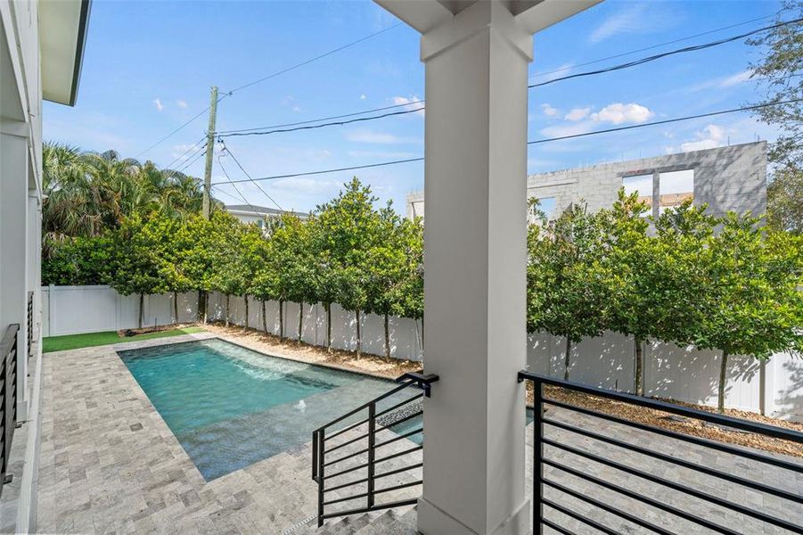 Exterior details and patio area of a home in , Tampa (Image 37).