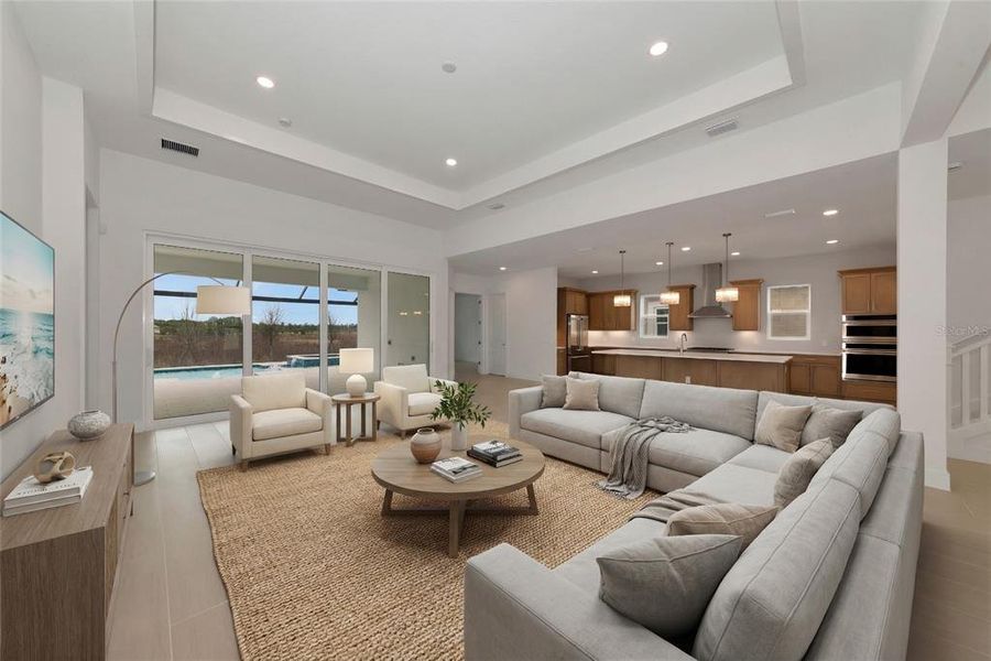 Furnished interior view inside a new home in , Sarasota (Image 36).