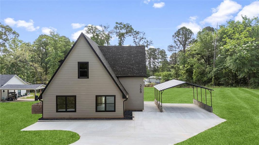 Front exterior of a new home in , Mineola, TX, highlighting curb appeal (Image 23).