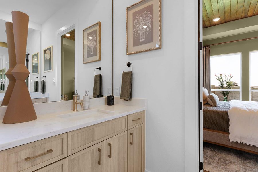 Furnished interior view inside a new home in Lariat, Liberty Hill (Image 112).