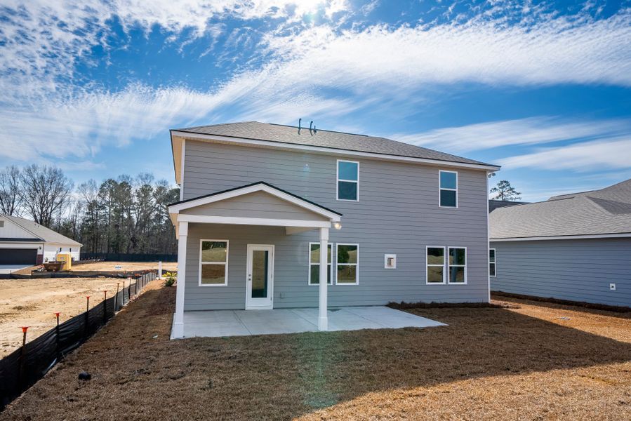 Exterior details and patio area of a home in Monroe Preserve, Chapin (Image 34).