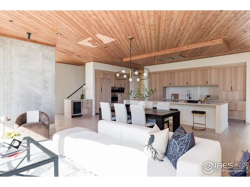 Open floor plan living, dining and kitchen. Open floor plan living, dining and kitchen.