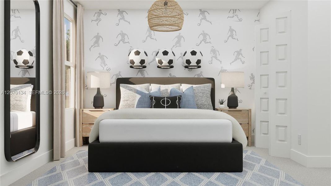 Furnished interior view inside a new home in , Miami (Image 25).
