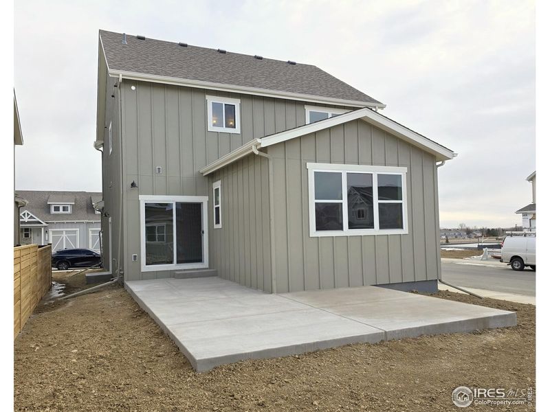 Exterior details and patio area of a home in Wilson Commons, Loveland (Image 3). Exterior details and patio area of a home in Wilson Commons, Loveland (Image 3).