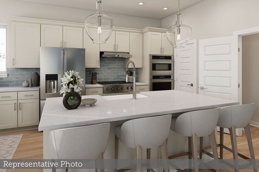 Furnished interior view inside a new home in Crosscreek Walk  – Courtyard, Charleston (Image 6).