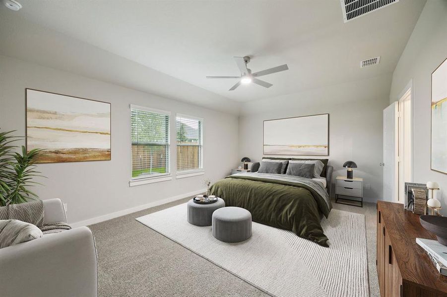 Primary Suite in the Oscar home plan by Trophy Signature Homes – REPRESENTATIVE PHOTO Primary Suite in the Oscar home plan by Trophy Signature Homes – REPRESENTATIVE PHOTO