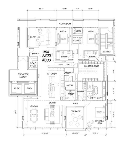Unit #203 Floorplan