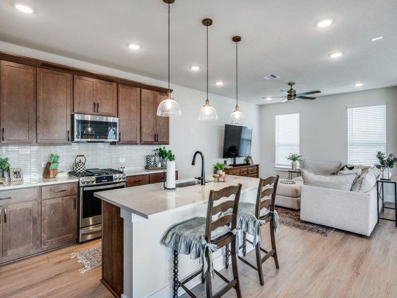 Furnished interior view inside a new home in Terrace Collection at Harvest, Argyle (Image 9).