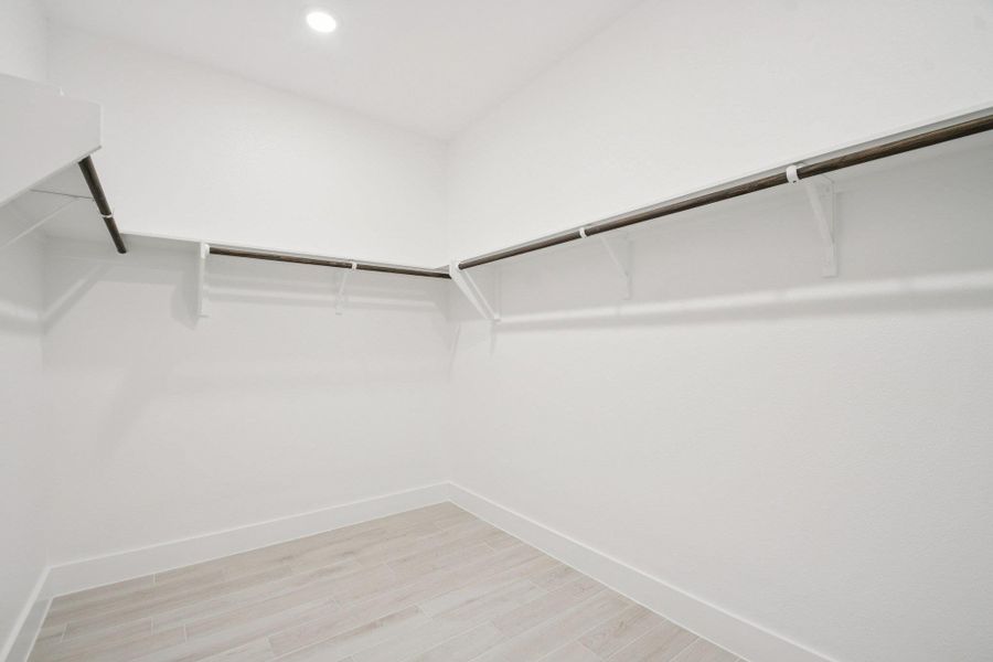 Spacious closet featuring light wood finished floors