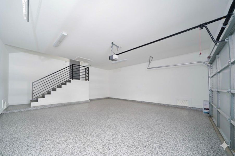 Completely finished two car garage Completely finished two car garage