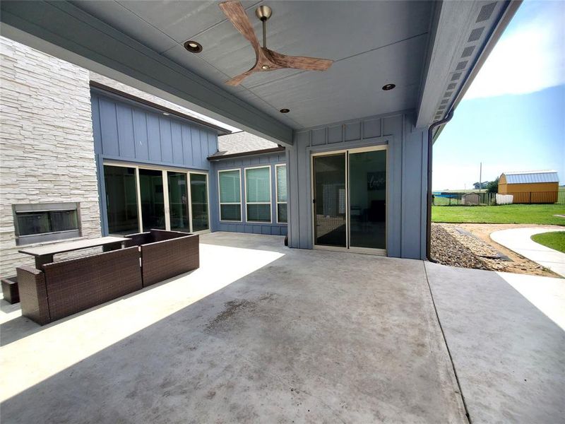 Outdoor Living Area/Atrium with Fireplace