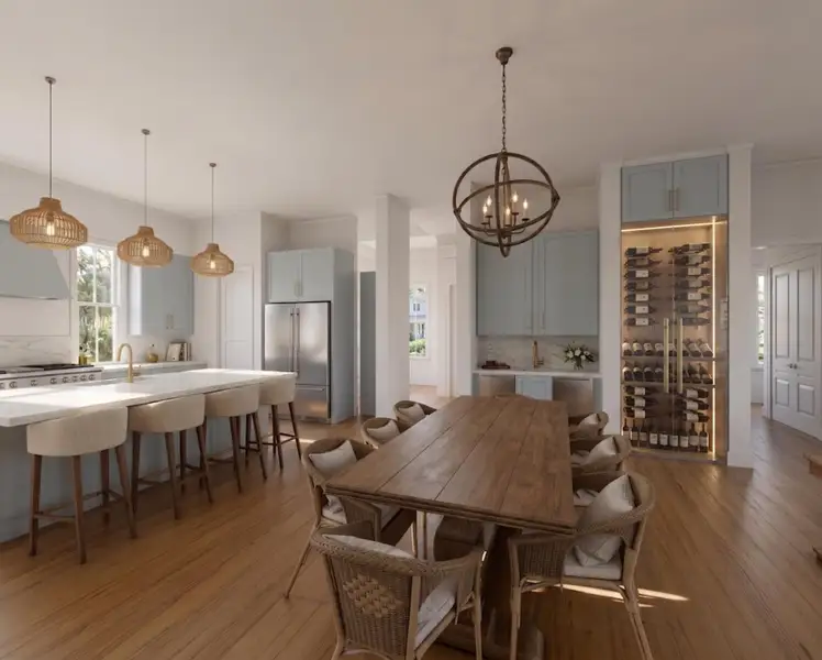 Furnished interior view inside a new home in , Charleston (Image 12).