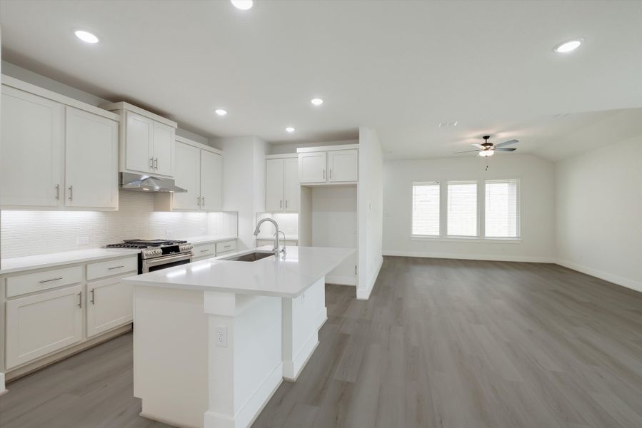 Furnished interior view inside a new home in Crown Ridge Manor, San Antonio (Image 4). Furnished interior view inside a new home in Crown Ridge Manor, San Antonio (Image 4).