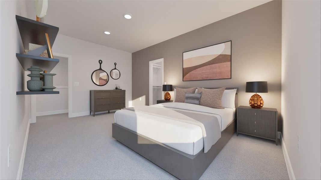 Furnished interior view inside a new home in The Highlands, Porter (Image 25).