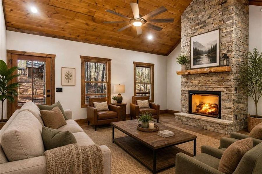 Furnished interior view inside a new home in , Talking Rock (Image 15).