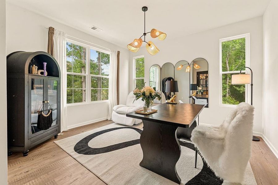 Furnished interior view inside a new home in The Estate at Old Friendship, Buford (Image 13). Furnished interior view inside a new home in The Estate at Old Friendship, Buford (Image 13).