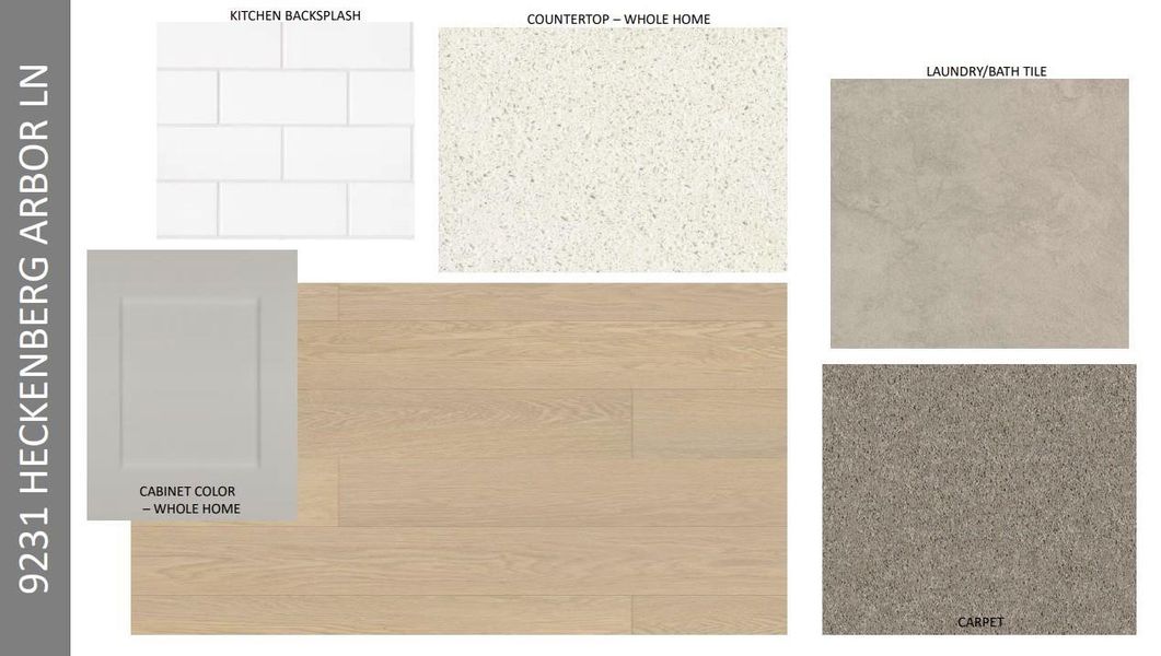 Design Selections. Home is currently under construction, selections subject to change.