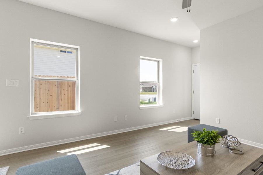 Furnished interior view inside a new home in Blanco Vista, San Marcos (Image 18).