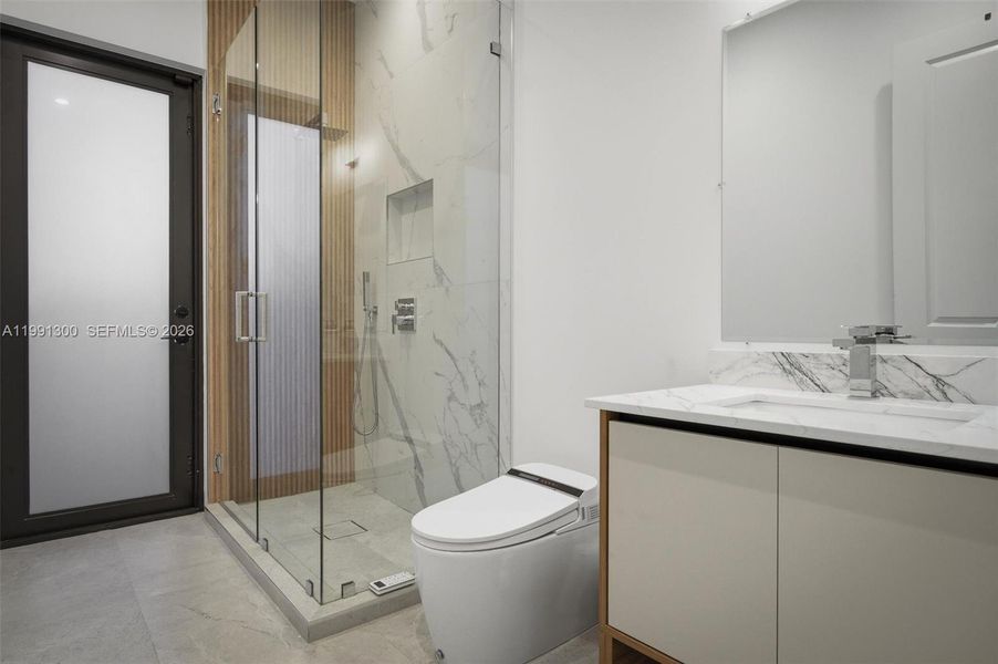 Furnished interior view inside a new home in , Miami (Image 28).