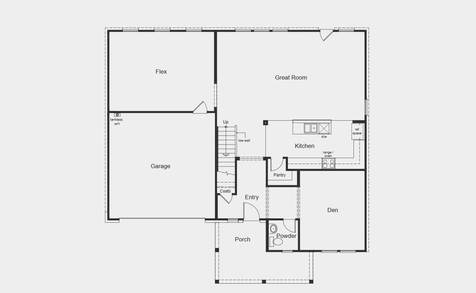 2D floor plan layout for the Plan 3300 by KB Home in Sierra Vista at Kelly Ranch, Aledo, TX (Image 6). 2D floor plan layout for the Plan 3300 by KB Home in Sierra Vista at Kelly Ranch, Aledo, TX (Image 6).