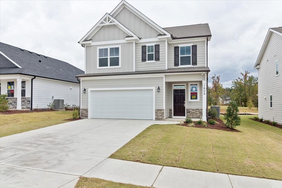 Front exterior of a new home in Tillery Park, Grovetown, GA, highlighting curb appeal (Image 15).
