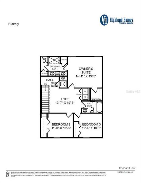 2D floor plan layout of this home in VillaMar, Winter Haven, FL (Image 3).