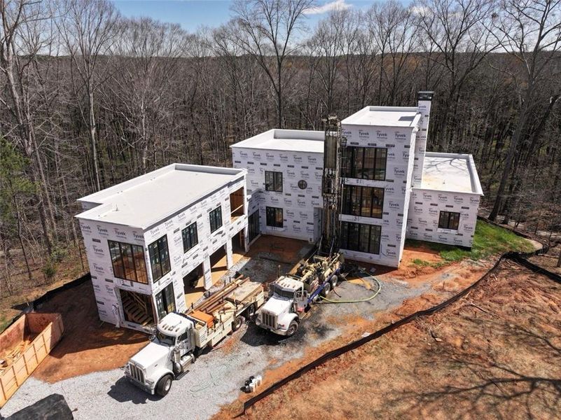 In-progress construction of a new home in , Fayetteville, GA (Image 6).