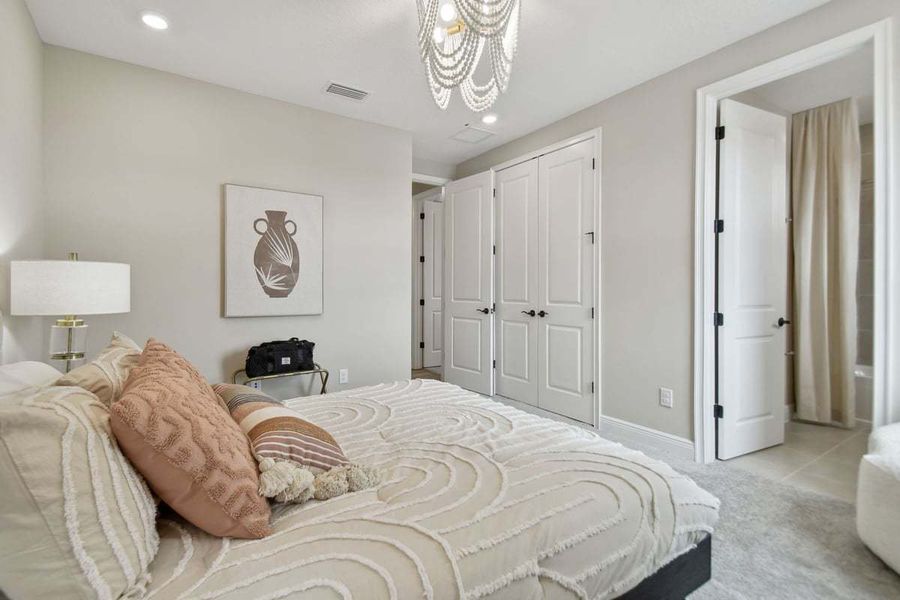 Furnished interior view inside a new home in Tamarack at Two Rivers, Zephyrhills (Image 28). Furnished interior view inside a new home in Tamarack at Two Rivers, Zephyrhills (Image 28).