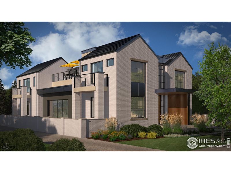 Front exterior of a new home in , Boulder, CO, highlighting curb appeal (Image 2). Front exterior of a new home in , Boulder, CO, highlighting curb appeal (Image 2).