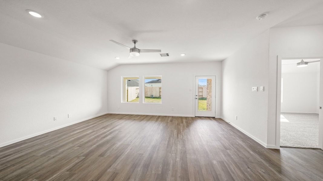 Representative unfurnished interior of a home built from the Harris by D.R. Horton in Cypress Green, Hockley (Image 13). Representative unfurnished interior of a home built from the Harris by D.R. Horton in Cypress Green, Hockley (Image 13).