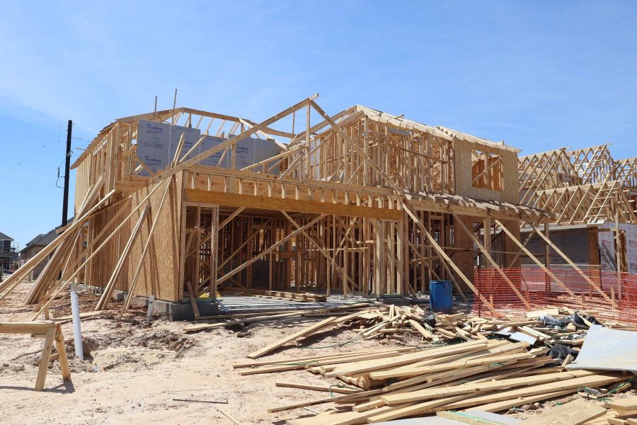 In-progress construction of a new home in Dunham Pointe, Cypress, TX (Image 20).