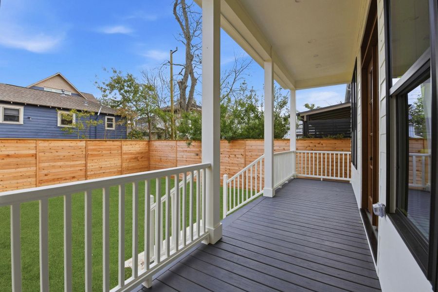 Exterior details and patio area of a home in , Houston (Image 4).