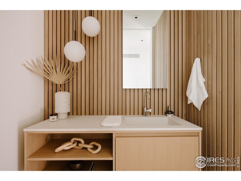 Powder room w/ custom sink