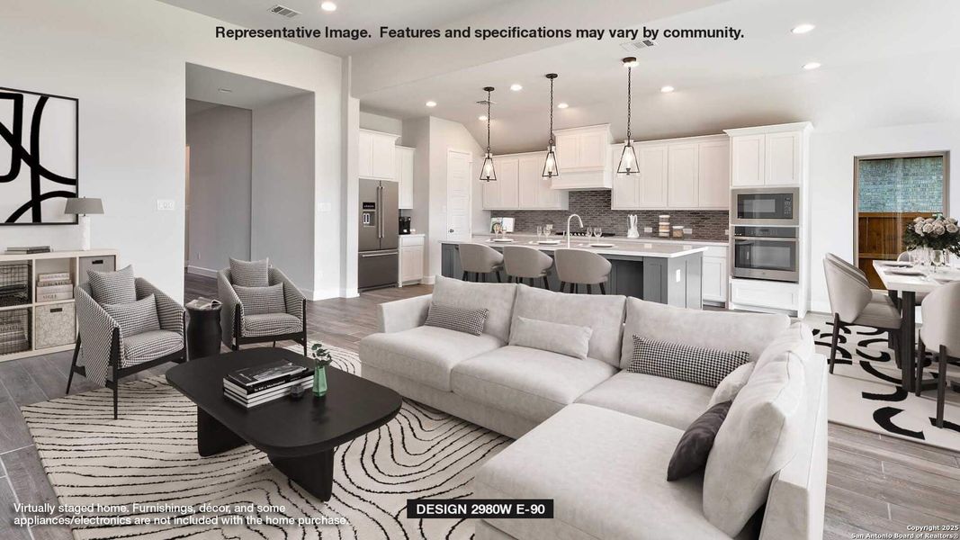 Furnished interior view inside a new home in Kallison Ranch 60', San Antonio (Image 13).
