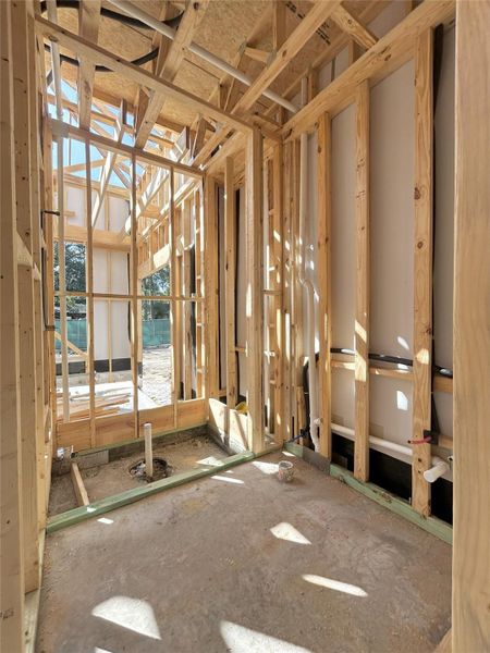 First Floor Guest Suite Private Bath. Construction Photo as of 11/5/2025