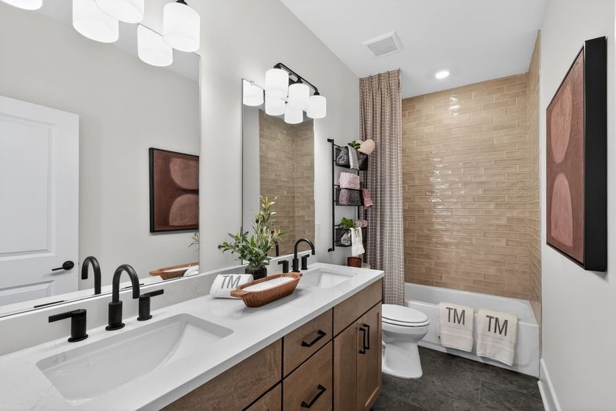 Furnished interior in a model home at Wayt Farm in Cumming (Image 21).