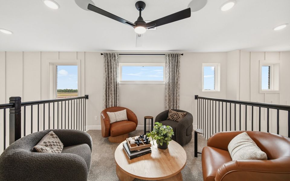 Representative furnished interior of a home built from the Haverford by Brookfield Residential in Midline, Webster (Image 14).