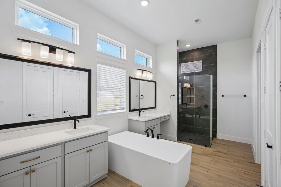 Furnished interior view inside a new home in Riceland 60',65',70', Old River-Winfree (Image 9).