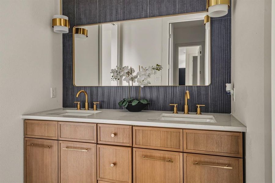Bathroom with double vanity